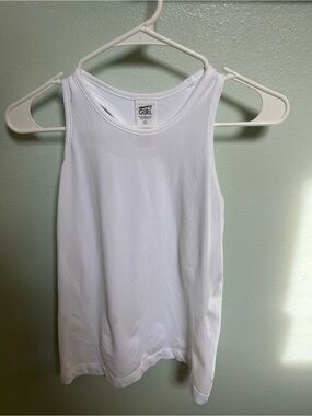 Athleta Girl Seamless White Athletic Tank Top, Size 12/Large, NWOT